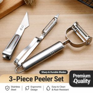 3 in 1 Stainless Steel Potato, Cucumber, Carrot Peeler