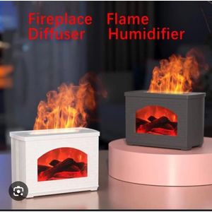 Fireplace Humidifier, which is a tabletop LED flame-effect air humidifier and aroma essential oil diffuser.