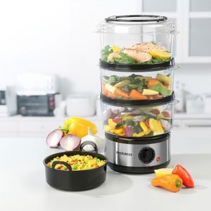 Progress Healthy Cooking 3-Tier Food and Vegetable Steamer-500W