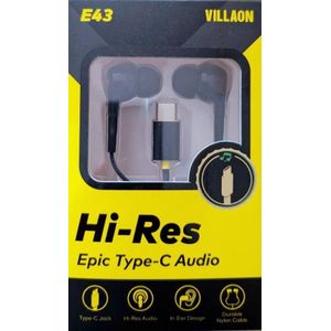 VILLAON E43 Type-C In-Ear Wired Earpiece