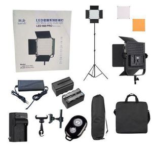 Professional LED 660 PRO Bi-Color Video Studio Light Kit with Tripod Stand, Remote Control, Battery & Carry Bag for Photography, YouTube, TikTok & Live Streaming