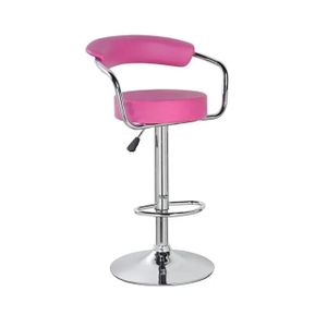 Modern Pink Adjustable Bar Stool
