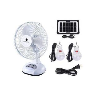Miratec 12 Inches Rechargeable Table Fan With Solar Panel