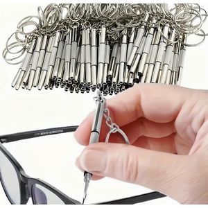 2-Pack Keychain Screwdrivers - 2-in-1 Phillips & Flathead Precision Tools for Eyeglasses, Watches, Phones & Electronics