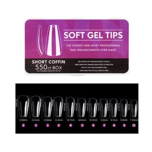 Soft Gel Tips short coffin 500ct box