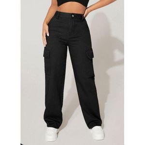 Solid Cargo Brown Pants Women  