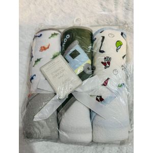 3 in 1 Multicolor baby hooded towel
