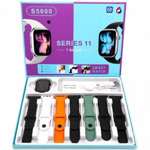 KIROTECH S5000 Smart Watch 7 In 1 Set Bluetooth Call 2.2" HD Display IP67 Waterproof Fitness Tracker For Android iOS-black 