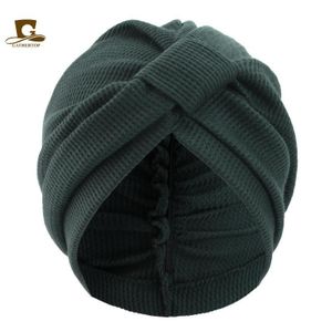 Soft Thickened Cotton Waffle Turban Cap