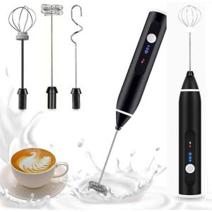 Electric Milk Frother, Usb Rechargeable Milk Frother And Mini Beater With  Dual Head Whisk, Stainless Steel Mixer For Coffee Cream Cappuccino Latte  Coc