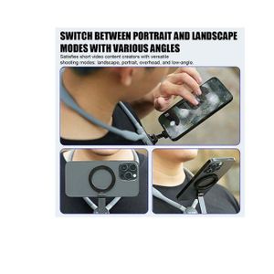 TELESIN SMARTPHONE ADJUSTABLE MAGNETIC NECK PHONE HOLDER Neck Tripod Stand Handfree Tripod