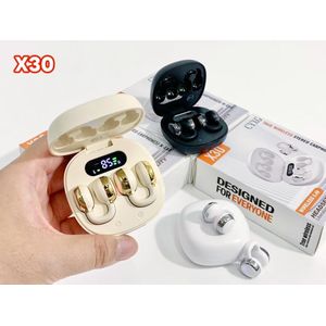  X30 TWS Wireless Earbuds for 5.4 Digital Display Stereo Sound Touch Control Ear Clip Design IPX4 Non-Noise Cancelling