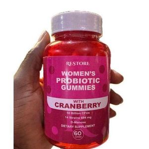 RESTORE Women probiotic gummies 50 Billion CFUs with cranberry & D-mannose 60 gummies 