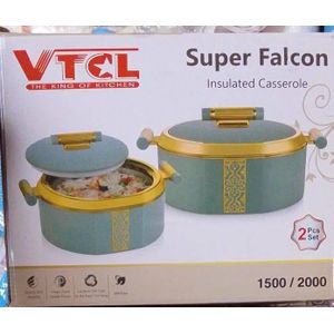 VTCL 2pcs unique super falcon Insulated Serving Food Flask Food Warmer Serving Dish