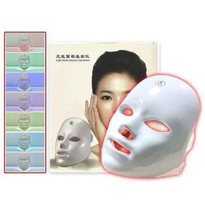 Rechargeable Facial Led Mask 7 Color photon Therapy Firming Face Machine 