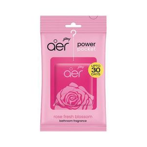 6X Godrej Aer Power Pocket Bathroom Fragrance - (Rose Fresh Blossom