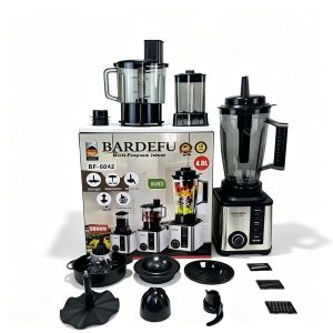 8-in-1 multifunctional blender and food processor. Designed for home kitchens, this powerful, versatile appliance can make smoothies and juices, as well as chop ingredients.