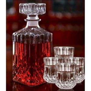 7 Pcs Whiskey Glass Set __6 Cups& 1 decanter 