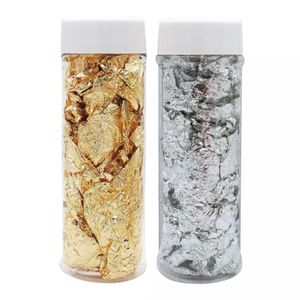 Gold Foil + Silver Foil Flakes Set – Metallic Leaf for Epoxy Resin, Crafts, Nail Art & Home Decor