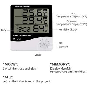 Original HTC-2 LCD Display Digital Electronic Temperature Humidity Meter+free Battery