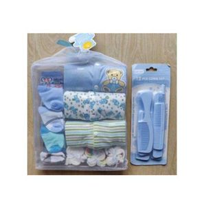 Baby Sleepsuit,Socks,Wash Cloth, And Comb Set(Combo Pack)