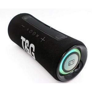 T&G  TG397 Original BT Wireless Portable Waterproof Outdoor Subwoofer Speaker with LED Light Supporting TWS Speaker (BLACK)