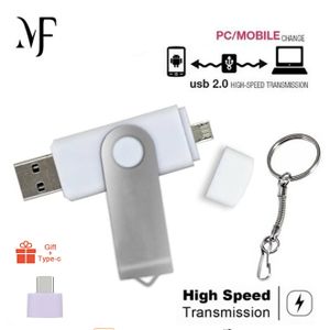Metal OTG Key Chain Style Usb Flash Drive Type-c 64GB 512GB Memory Stick TB Large capacity Mini Pen Drive 2.0 3.0