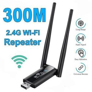 2.4G 300Mbps Wireless USB With WiFi Repeater Extender WiFi Booster Long Range Wi-Fi Router Home Network Extension