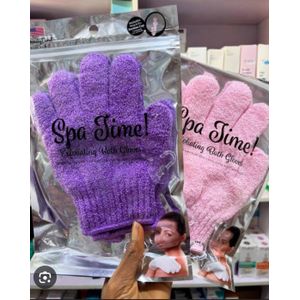 bath glove designed to scrub and smooth the skin