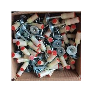 100 Pcs 7.3mm Mini Manual Steel Round Nails Set for Concrete Wall & Ceiling Fastening Gun