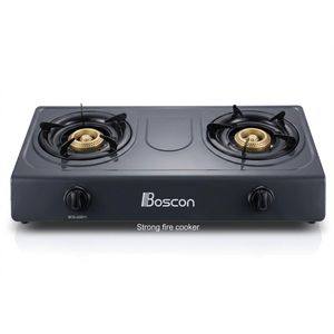 Boscon     BOS-GS011 Double-Burner Table Top Gas Cooker-Automatic Ignition Stove(Black)