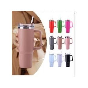 Genetic Stanley Quencher H2.0 FlowState Tumbler with Handle & Straw – Insulated Travel Cup