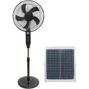 Solar power 16 Inch Rechargeable Standing Fan with Solar Panel - Reliable Cooling, Day & Night