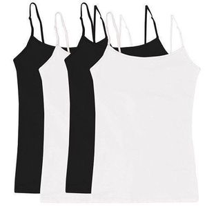 4 In 1 Women Camisole Top,ladies Singlet Top - Black, White