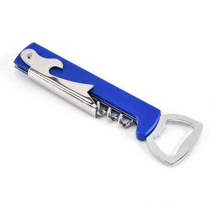 Portable wine cork remover and beer cap opener for outdoor use