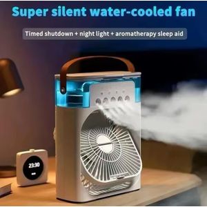 Portable USB Air Cooler Fan With Water Tank, LED Light & Ice Cooling Function 