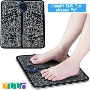 Foldable EMS Foot Massage Pad - Rechargeable Foot Massager for Home & Travel