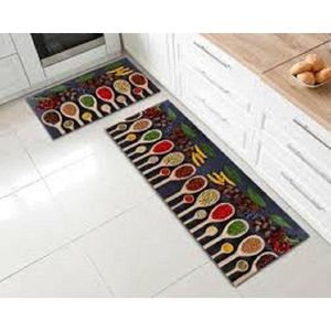 Large 2 in 1 Mix Design/Colour Kitchen Silicone Fast Dry Runner Mat