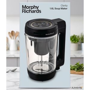 Morphy Richards Clarity Motorized Soup Maker & Blender - 1.6L – 1000W – Black