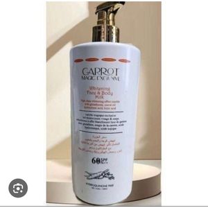 Carrot Magic Exclusive Whitenin Face & Body Milk, a 500ml skincare lotion featuring SPF 60