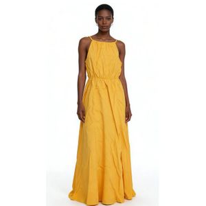 Yellow Halter Off-Shoulder Dress 2957705M