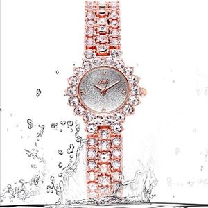 52004 Ladies Quartz Diamond Bracelet Watch - Rose Gold