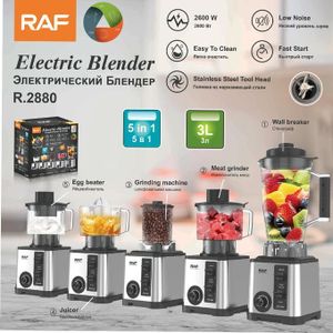 RAF 5-in-1 Multifunctional Electric Blender & Food Processor 3L - R.2880 2600W