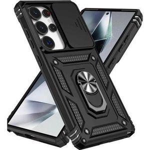 Samsung galaxy S24 Ultra Rugged Amor case with camera cover and stand