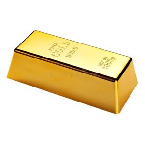 Realistic Gold Brick bar party prop -1000g (1pc)