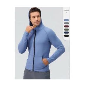 Zip down hoodie stretchy Jacket for men