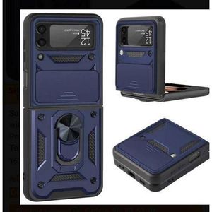 Samsung heavy-duty, blue protective case designed for the Galaxy Z Flip 4