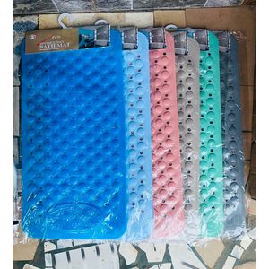  PVC Non-slip Shower Mat with Suction Cups & Drain