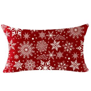 Snowflakes holidays throw pillow with stuffing - 12x20