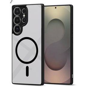 Samsung GALAXY A17/A26/A07/M07/F07/S21/S22/S24 ULTRA CLASSIC STYLIST MAGSAFE PROTECTIVE BACK CASE-Black